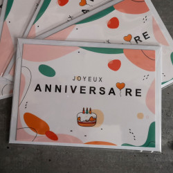 3 cartes Anniversaire - Joyeux Anniversaire